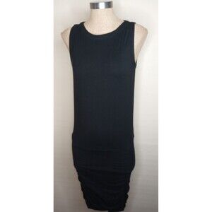Athleta Women's Dress Elastic Dropped Waist Sleeveless Black Size XS Ruching EUC